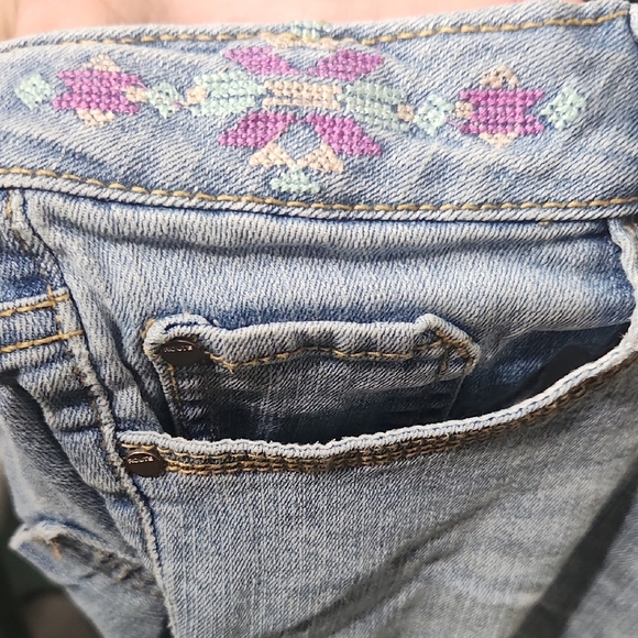 Light Wash Blue Cuffed Denim Shorts - Picture 5 of 5